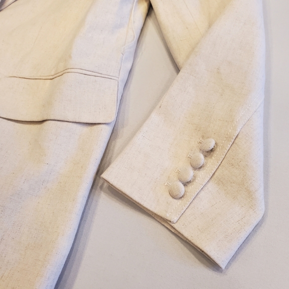 NWT$645 Halston Adley Cotton-Linen Suit Single-Breasted Blazer Top Jacket Sz 6 M - Picture 8 of 16
